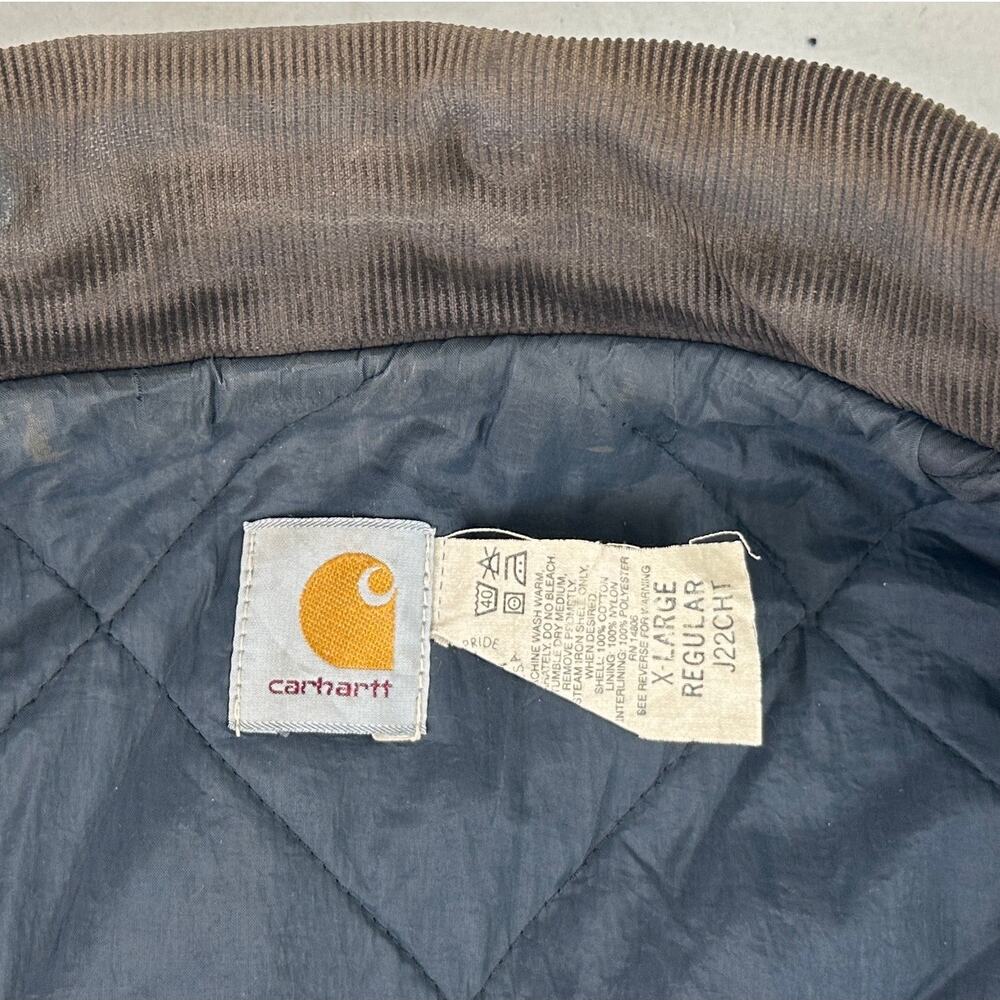 Vintage Carhartt Arctic Quilt-Lined Detroit Jacket Chestnut Brown Men's Sz XL - Picture 9 of 9